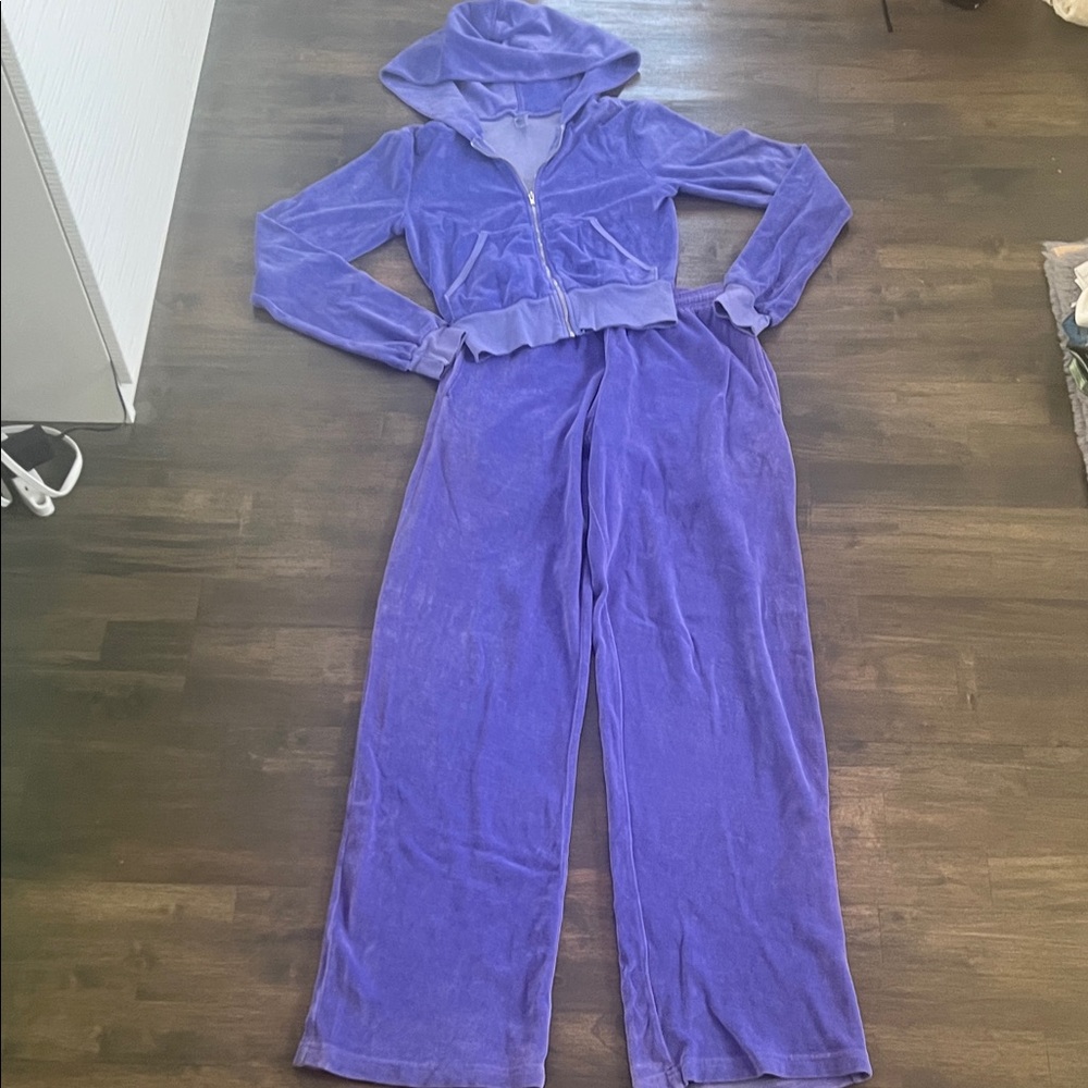Purple Velour Tracksuit